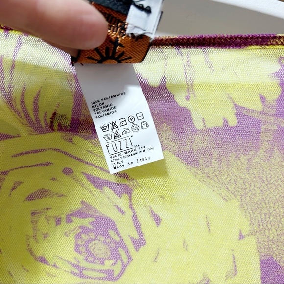 Jean Paul Gautier Soleil Mesh Swim Cover Up Size Large One Size Floral Purple - Picture 11 of 16